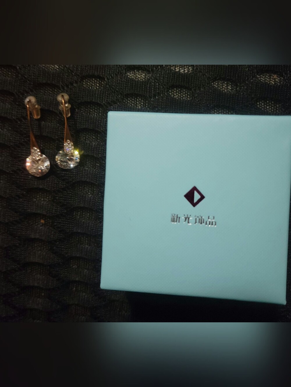Gold-tone crystal drop earrings